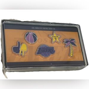 Los Angeles Lakers Box Set of 5 Pins From Laker Game Limited Brand New